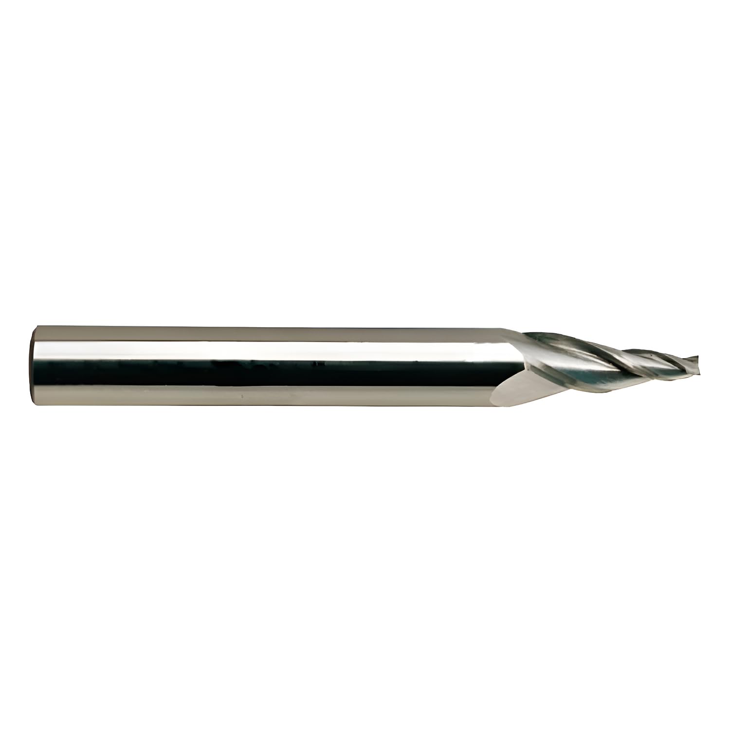 YG-1 87576 Carbide End Mill, 3 Flute, Taper, Uncoated Finish, 3-1/2