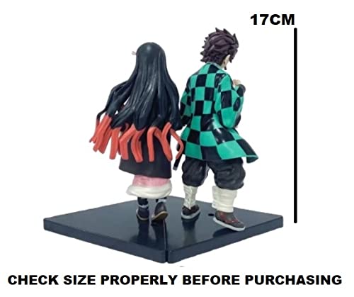 Buy Blue Aura Demon Slayer Tanjiro Nezuko Action Figure Set Of 2 