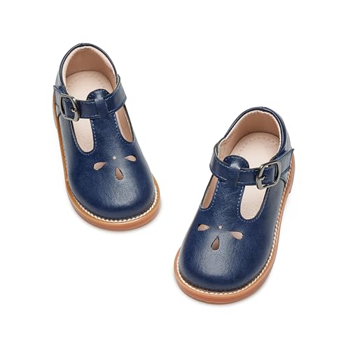 Image of Kiderence Toddler Girl Mary Jane School Uniform Dress Shoes Oxford Flats