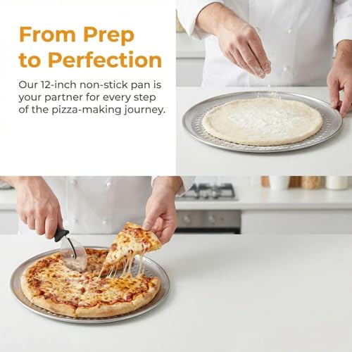 Plaque à pizza perforée antiadhésive contre les pâtes molles au four - 7