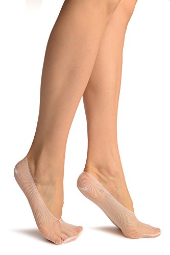 LissKiss White Fishnet Footies - Footsies Socks2