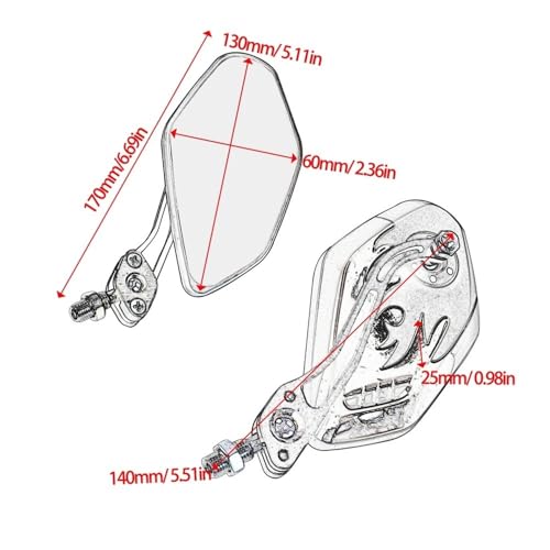 Espejos Retrovisores de Manillar para Scooter y Moto en Trayectos Urbanos Diarios 4