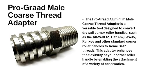 Pro-Graad Male Coarse Thread Adapter, Drywall Corner Roller to Acme Thread by Pro-Graad - Used condition - Image 4