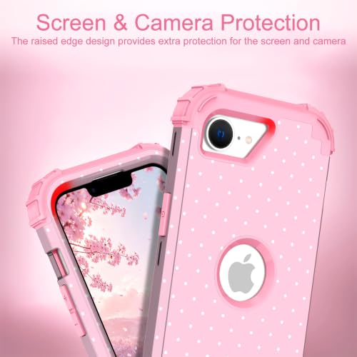 Hocase Heavy Duty Case for iPhone 17e/iPhone 16e, Pink Polka Dots by Hocase - Used condition - Image 3