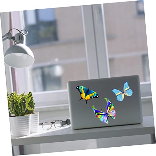 OSALADI 100 Peças Adesivo De Borboleta À Prova D'Água Adesivo De Parede Adesivos Ao Ar Livre Para G