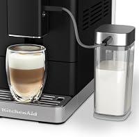 KitchenAid KF4 Kaffeevollautomat 5KES8454 mit Iced Coffee-Funktion, IntelliGrind, AutoMilk-System, 21 Rezepte, 8,9-cm-Farbdisplay, 15-18 Bar, Matt Schwarz – Ansicht 4