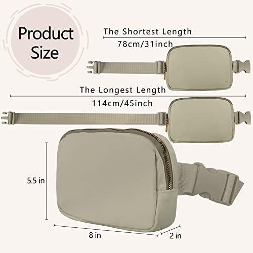 Image of VOROLO Fanny Pack For Women And Men Crossbody Bag Belt Bag Wood Grey