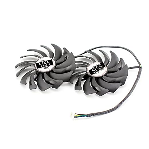 SISS Fläkt för grafikkort kylare kompatibel med MSI GTX 1080TI GAMING TWIN FROZR GTX1070 GAMING GTX1060-GAMING Radeon RX 470-480 RX570-580 PLD10010B12HH 4Pin videokort Cooler fläkt