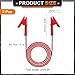 MECCANIXITY 2pcs 6.6ft Alligator Clip Test Leads, 15A Dual Alligator Clips with Wires for Multimeter Jumper Wire Industry Car Battery, Red
