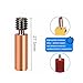 Bimetal CR10 Ender 3 Heatbreak Titanium Alloy Heat Break Throat 1.75mm Copper Plating Tube for Ender 3 CR-10 Hotend 3D Printer (Ender3/CR10 1.75mm)