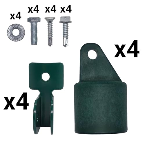 Tapas de plástico verde Ø 38 mm tapones redondos postes vallas 3