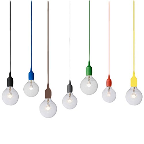 Red E27 portalampada in silicone Holder 2m