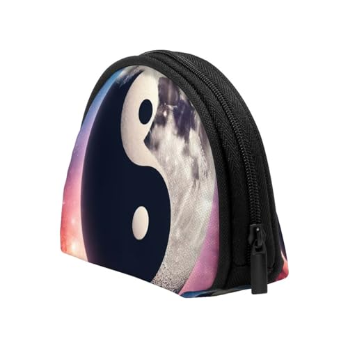 Portable Coin Purse Yin-Yang-Moon Mini Zippered Money Pouch Card Holder4