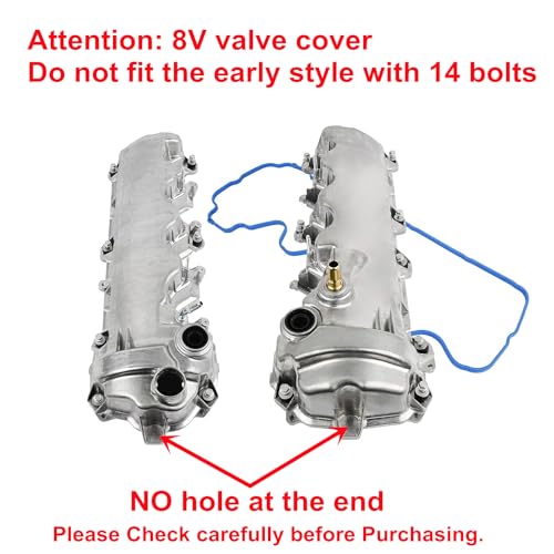 Image of Engine Valve Cover w /Gasket (Left & Right) Replacement for Ford Expedition F150 Truck F250 F350 Super Duty Mustang Lincoln Navigator 4.6L 5.4L 2004-2014 9L1Z6582C 9L1Z6582D