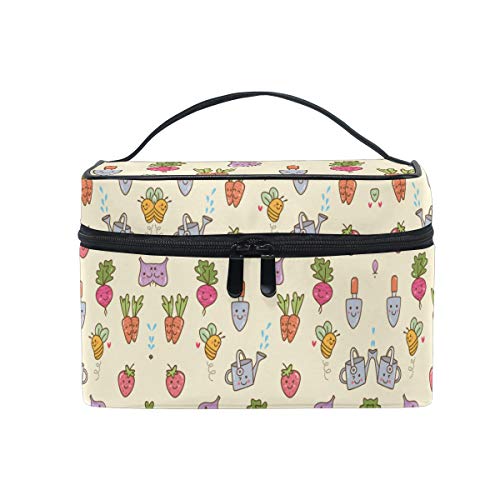 Preisvergleich Produktbild Garten Kawaii Karotte Makeup Tasche Organizer Kosmetikkoffer Kosmetiktasche Kulturbeutel Groß Bag für Mädchen Frauen Damen