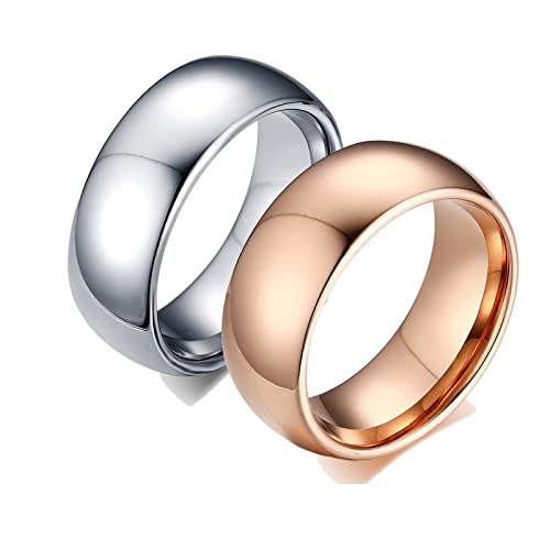 Bagues 2PCS fantaisie en tungstène symbole d'union unique