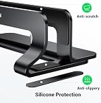 UGREEN Vertical Laptop Stand Holder Mount for Desk, Riser Adjustable Aluminum Compatible with MacBook Pro Air, Ideapad, Surface Book, Chromebook Up to 15.6inch, Black