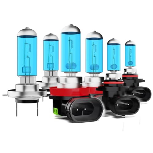 Image of Light Bulbs Fit For Ford Escape 2005-2006, H7 H11 9145 High Low Beam Fog Lights High Performance Halogen Headlight Bulb Combo, 6000K White Light, Pack of 6
