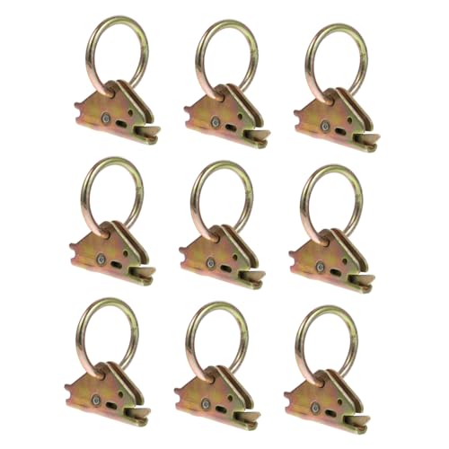 TOYZFRIENDY 10pezzi Ancoraggi Per Rimorchi e Accessori e Track in Acciaio Anelli Di Ancoraggio Per Camper e Pianali Ribassati