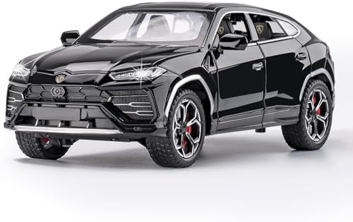 Image of Toy Cars for Boys Lambo Urus Car Toys for 3 4 5 6 7 8 Year Old Boy Metal Cars for Kids Diecast Model Cars with Light and Sound Birthday Gifts (Black)