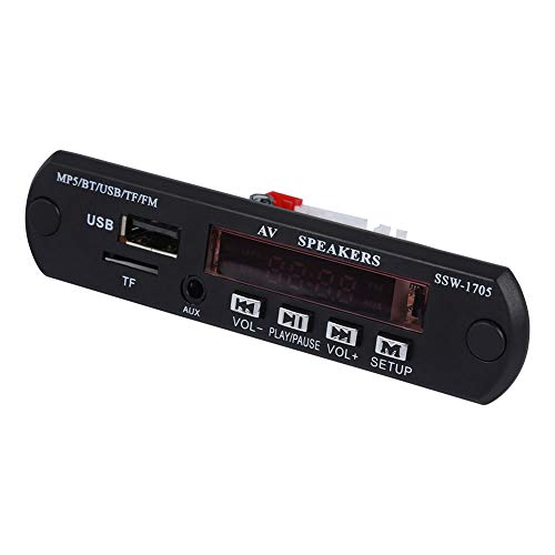 Tosuny 1280 * 720 HD MP5-Player SSD-Stereo-Bluetooth-MP5-Player apoya FM/TF-Karte y los instalados Aux-Eingang/Mando USB Negro.