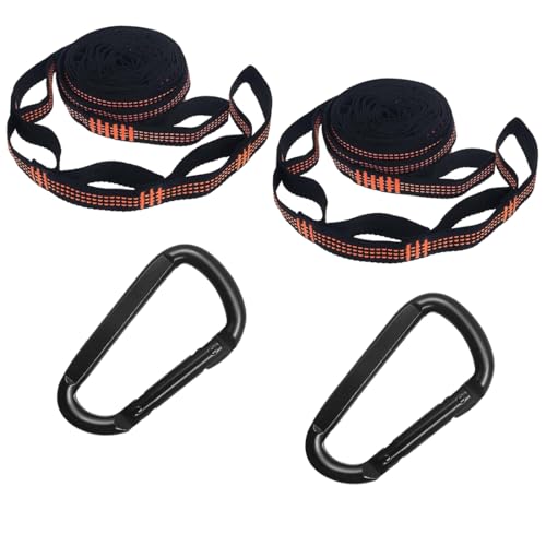 Bangbobi Attacco per Amaca - Confezione da 2 m di Corda per Amaca, 2 moschettoni per carichi Pesanti, Sospensione per Amaca, Attacco per Amaca ad Albero