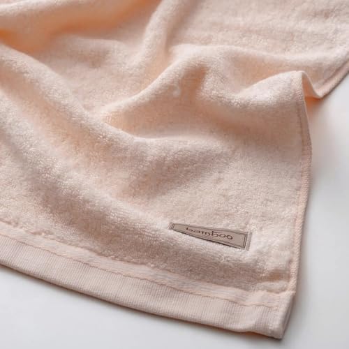 Image of Spread Spain Bamboo Towels for Bath, Towels for Bath Large Size, Bamboo Bath Towel High Absorbent & Soft, 360 GSM, 1 Piece Bath Towel for Men /Women, 70 cms x 150 cms - Peach