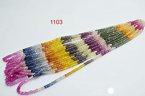 Multi Sapphire Rondelle de prestige - Saphirs micro-facettés de haute qualité - 2