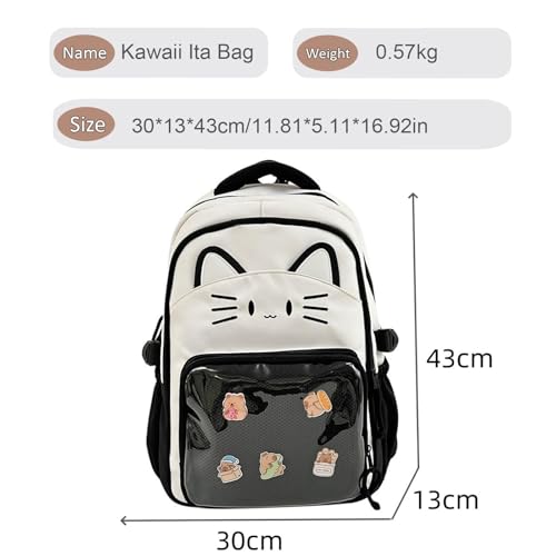 Mochila Ita de gato解决日系痛点带透明视窗的可爱背囊 7