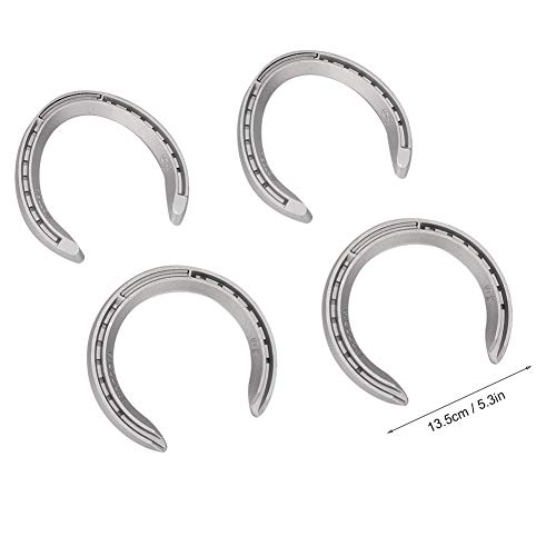 Image of Equestrian Horseshoes, Aluminum Horseshoes Wear Resistant Horseshoe Set Horseshoe Kit Horse Shoes Sets Sports Horseshoes for Horse Racing(Number 6)