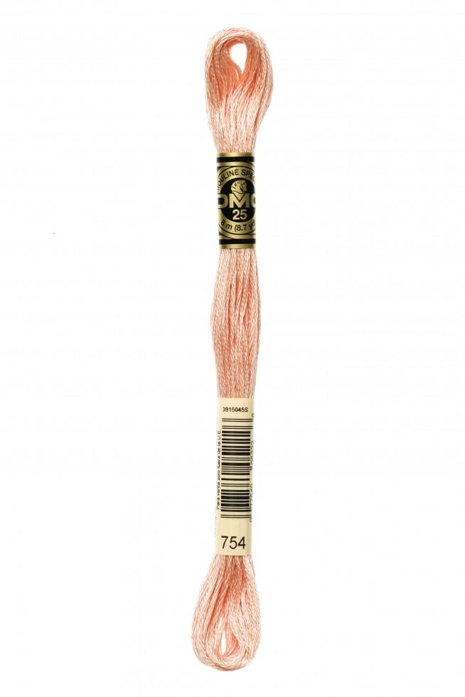 Image of DMC Stranded Cotton Embroidery Thread 754 - per Skein