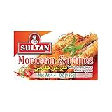 Sultan Moroccan Season Sardines in Tomato Sauce, 100% All-Natural, High Protein, No Additives, No Preservatives, Paleo, Carnivore, Keto Friendly, Zero Carb, Sealed Freshness, 4.37oz (Pack of 5)