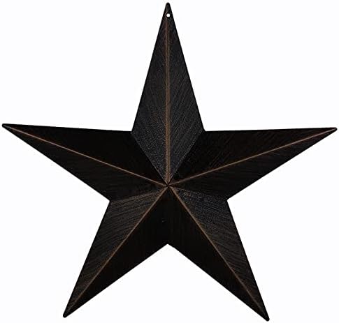 EBEI Metal Country Antique Barn Star 21.5" Rustic American Style Dark Brown Texas Lone Star Home Wall Décor