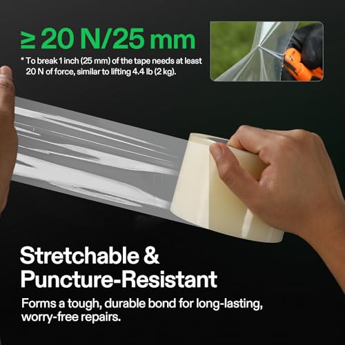 Vivosun GT-001 3 Inch X 108’ Greenhouse Repair Tape, 6.3 Mil Clear Poly Patch Tape, Heavy Duty And Weatherproof, For Greenhouses, Plastic Sheeting thumb #3