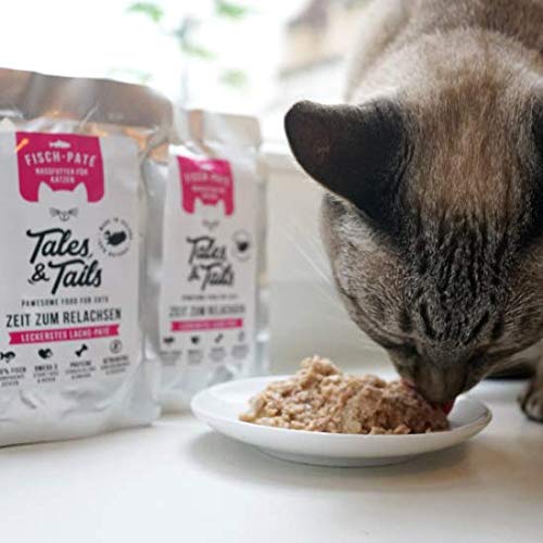 Tales & Tails® - Nassfutter für Katzen getreidefrei 100% Fisch pur, 100g (Lachs)
