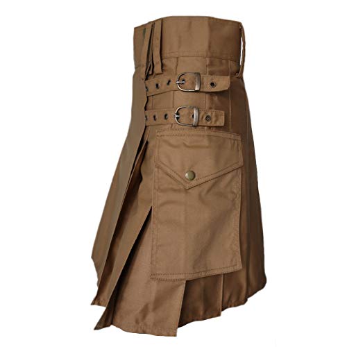 Ladies Khaki Utility 19 inch Kilt Skirt Size US 83