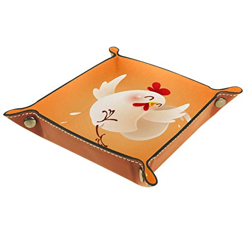 delayer Dice Tray Dice Rolling Tray Holder Storage Box Dice Tray for RPG DND Table Games Dice Tray,Funny Animal Chicken Flying