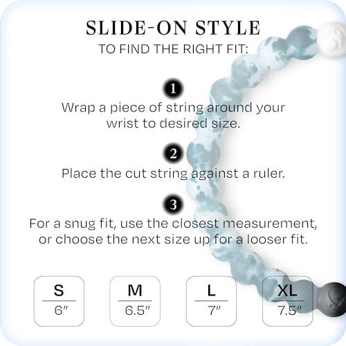 Lokai Hawaiian Silicone Beaded Bracelets for Women & Men, The Surf Collection - Ohana Beach Jewelry Fashion Bead Bracelet with Black & White Beads - Ring Bangle Slide-On Style for Comfortable Fit4