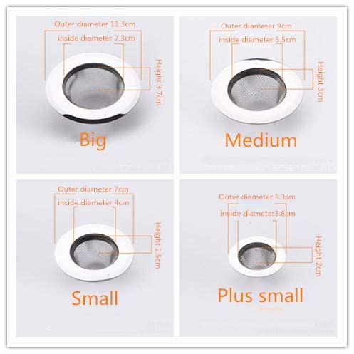 Tapones para desagüe de ducha set x4, filtro de lavabo miniatura 2