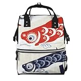 マザーズバッグ 和風 水彩 鯉のぼり 五月鯉 ママバッグ 大容量 多機能 軽量 バックパック マザーズリュック リュック ベビーカー用 おむつバッグ 出産祝い 防水 乾湿分離 旅行 掛けるベルト リュックサック ベビー用品収納