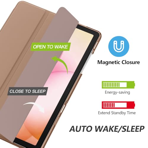 Image of MoKo for Samsung Galaxy Tab A11 Plus / A11+ Case 11 Inch 2026, Galaxy Tab A9 Plus / A9+ Case 11 Inch 2024, Slim Stand Hard PC Translucent Back Shell Smart Cover, Auto Wake /Sleep,Milky Coffee