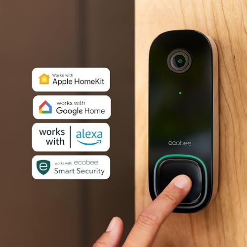 Image of ecobee Security Bundle Pack Smart Doorbell Camera (Wired) + SmartSensor for Doors and Windows (2-Pack)