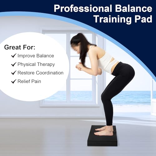 Image of StrongTek Professional Foam Exercise Balance Pad - 15.8 inch x 13 inch x 2 inch, High-Density TPE Foam Knee Pad, Non-Slip & Water-Resistant, for Balance Training, Physical Therapy, Yoga, and More