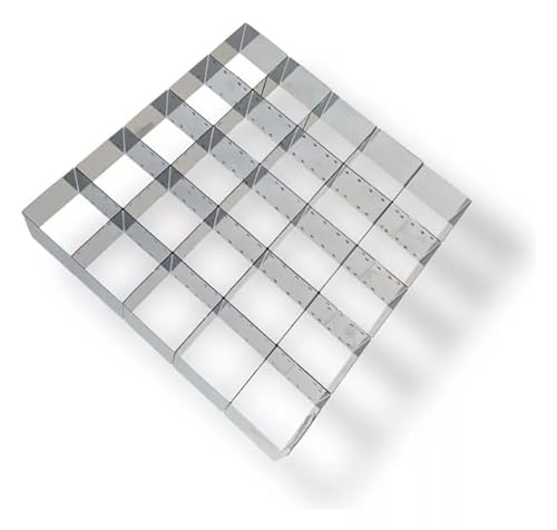 Forma De Brownie 31x31x3 E Cortador 6x6 C/25 Cavidades Inox