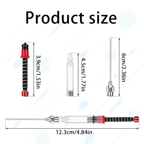 Andibro 6 Pack Fountain Pen Ink Syringe Filler, 3.4mm Bore Diameter Fountain Pen Spring Converter Ink Auxiliary Absorber Ink Filling Syring with Removable Blunt Needle Tip for Fountain Pen