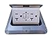 Pop Up Floor Box Countertop Box w/20A GFI Receptacle Electric Outlet - Brushed-Stainless Finish
