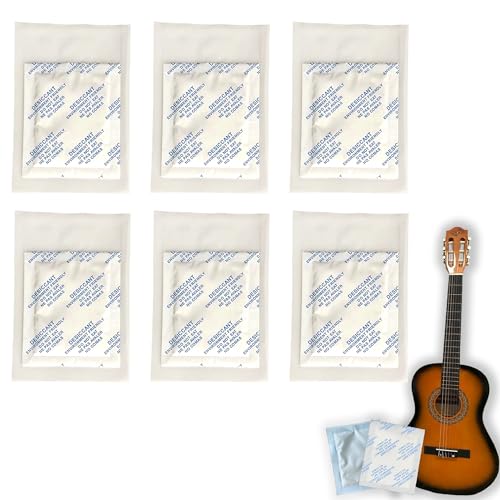 Xcivi Guitar Desiccant Bag Compatible with Pyle Acoustic Guitar Kit, Musical Instrument Dry Packs,Rapid Moisture Absorption?Care for Musical Instruments?6-pack Guitar Dry Bags