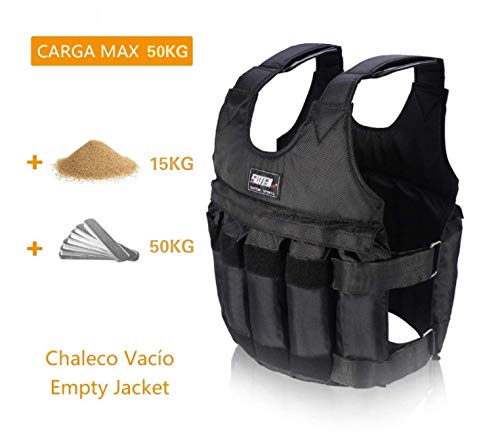 HunterBee Weighted Vest 50 kg/110lbs Adjustable Weighted Vest Jacket Training Exercise Jogging Fitness Workouts Weight Vest for Running, Workout, Cardio
