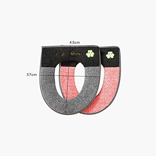 MOLUO Siège de Toilette Zipper Padded WC-Sitzkissen Badezimmer warme weiche Toilettensitzabdeckung Deckel Pad Closes Schutz Badezimmer Zubehör-Set (Color : LHH5909) – Bild 4