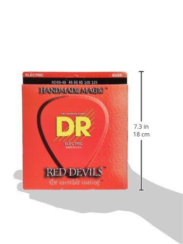 Dr Strings Red Devils – Extra-life Rouge Coated Bass 5 cordes 45–125 - Les Beatles, Paul McCartney, John Lennon, RIngo Starr, George Harrison Dr Strings Red Devils – Extra-life Rouge Coated Bass 5 cordes 45–125 – Image 4